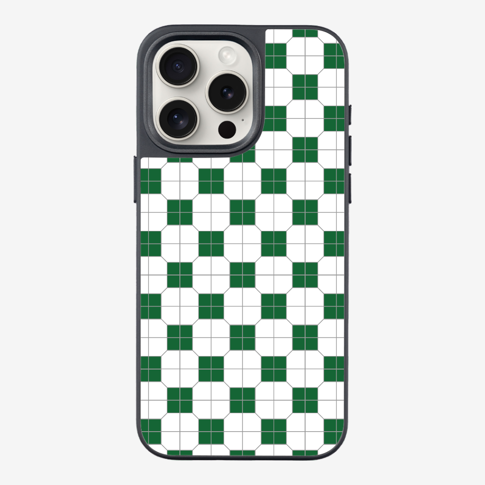 White-green Mosaic Tile Phone Case