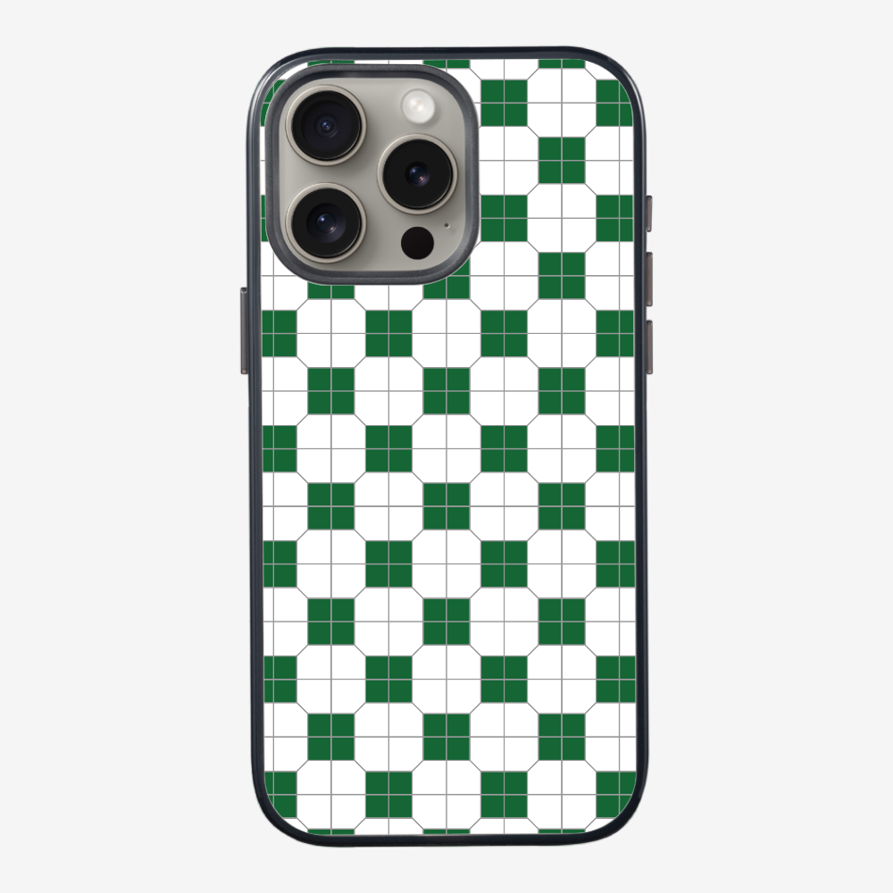 White-green Mosaic Tile Phone Case