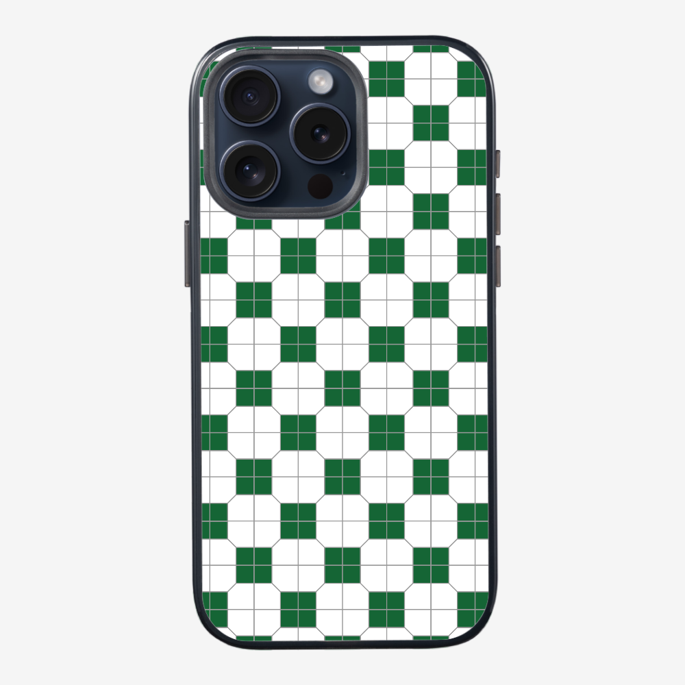 White-green Mosaic Tile Phone Case