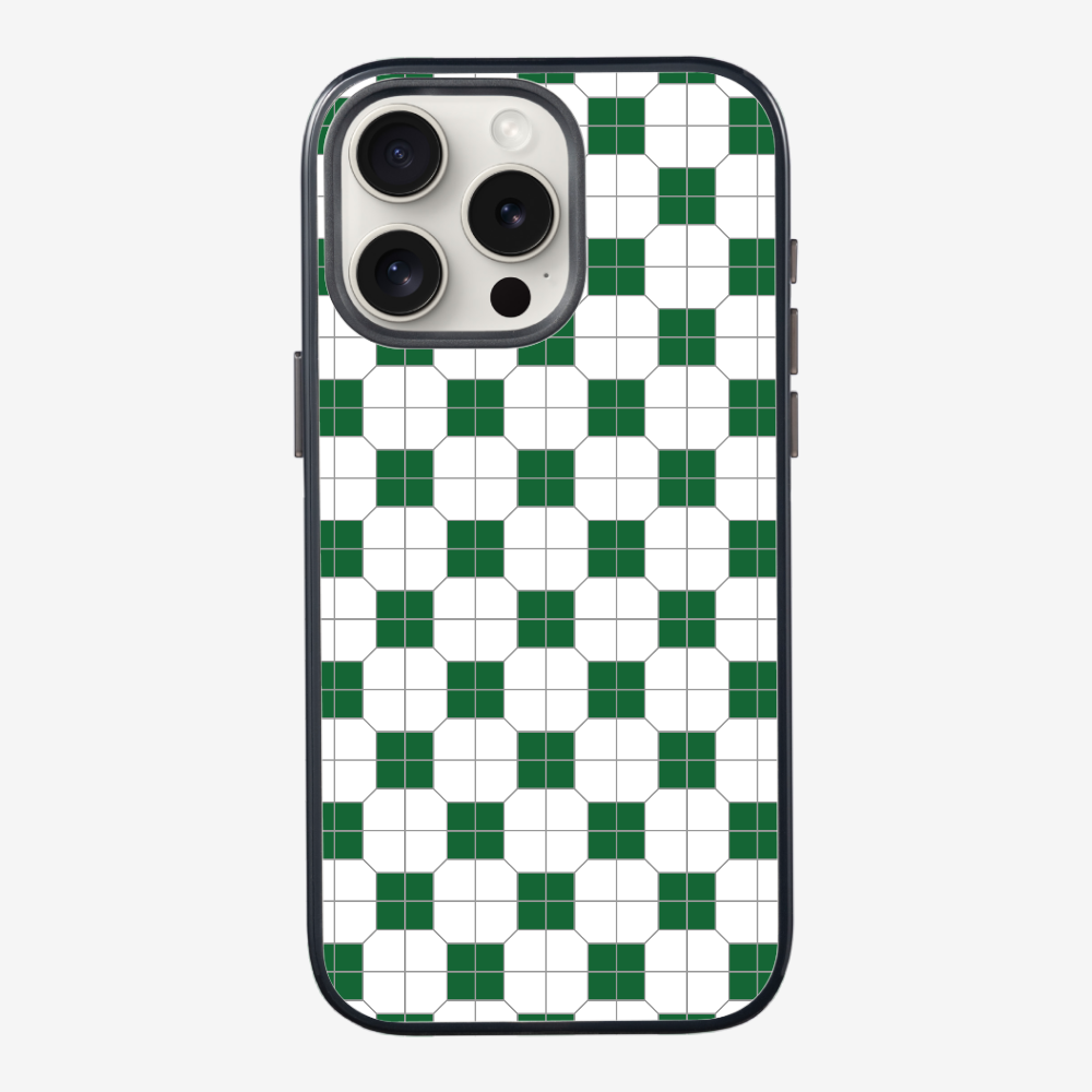 White-green Mosaic Tile Phone Case