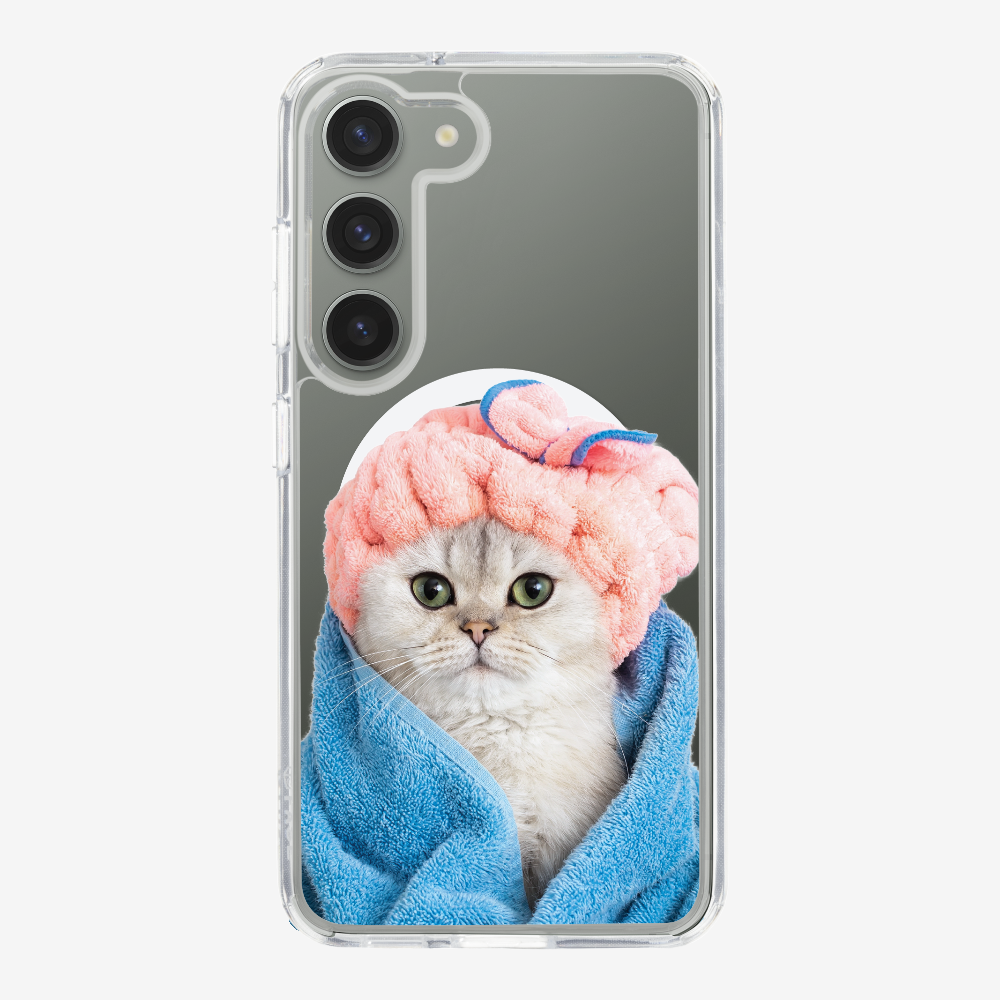 Cute White Kitten (Transparent) Phone Case