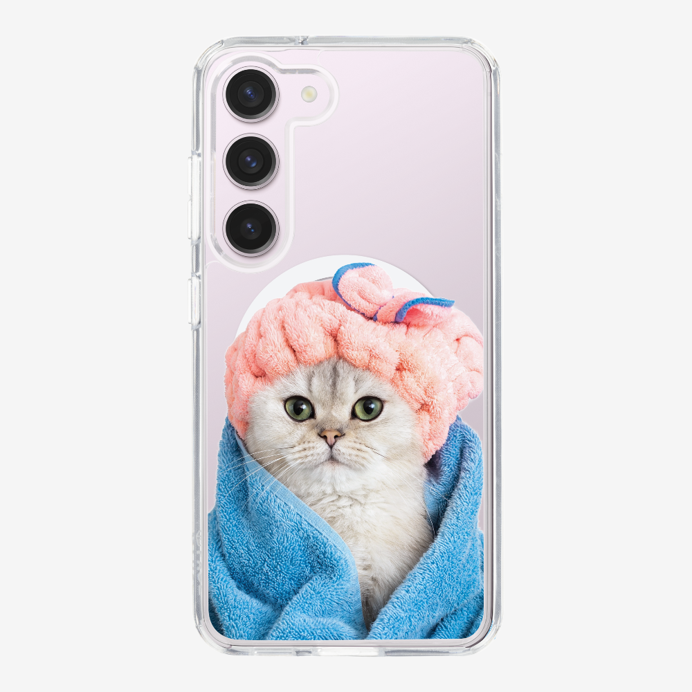 Cute White Kitten (Transparent) Phone Case