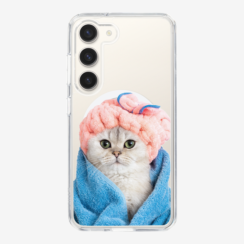 Cute White Kitten (Transparent) Phone Case