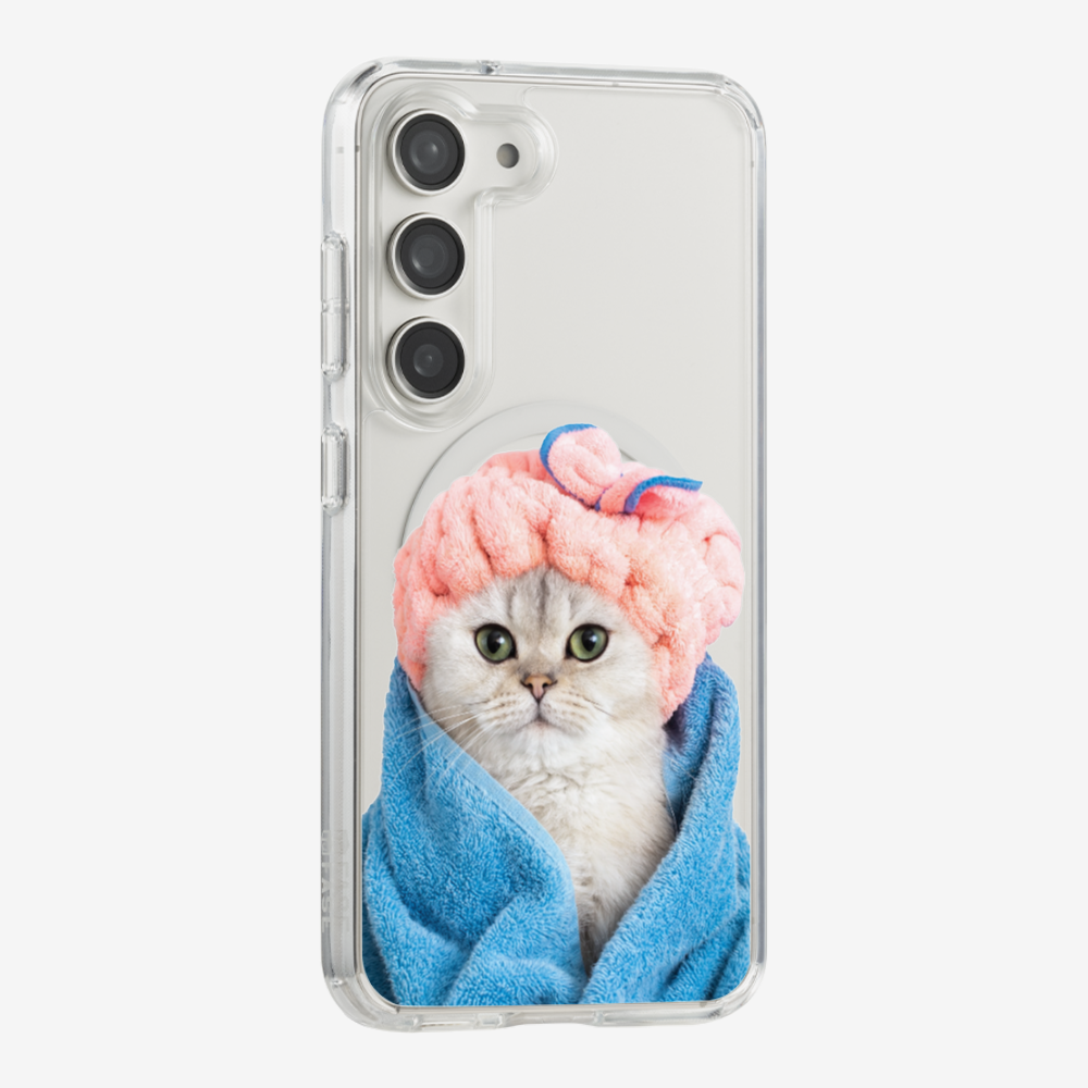 Cute White Kitten (Transparent) Phone Case