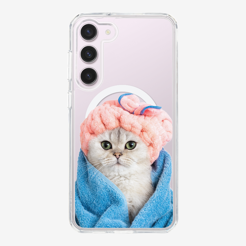 Cute White Kitten (Transparent) Phone Case