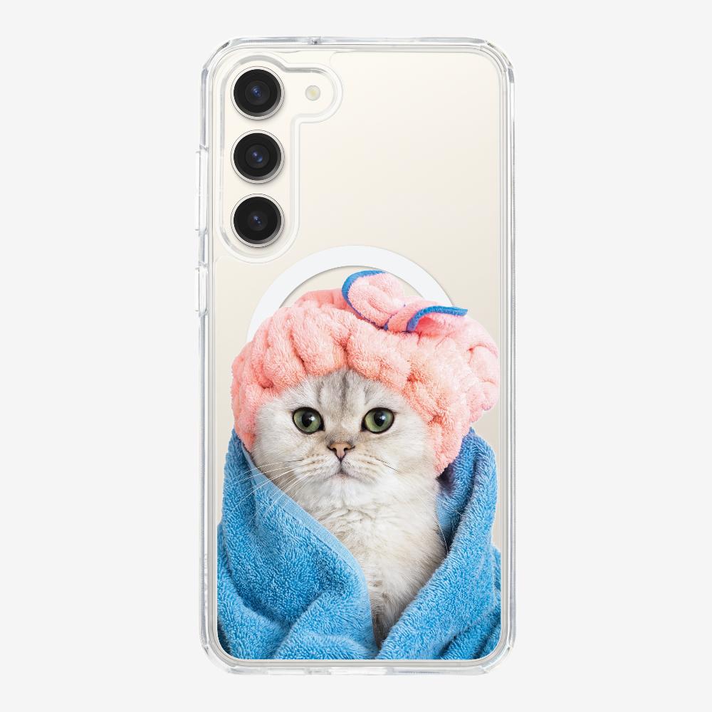 Cute White Kitten (Transparent) Phone Case