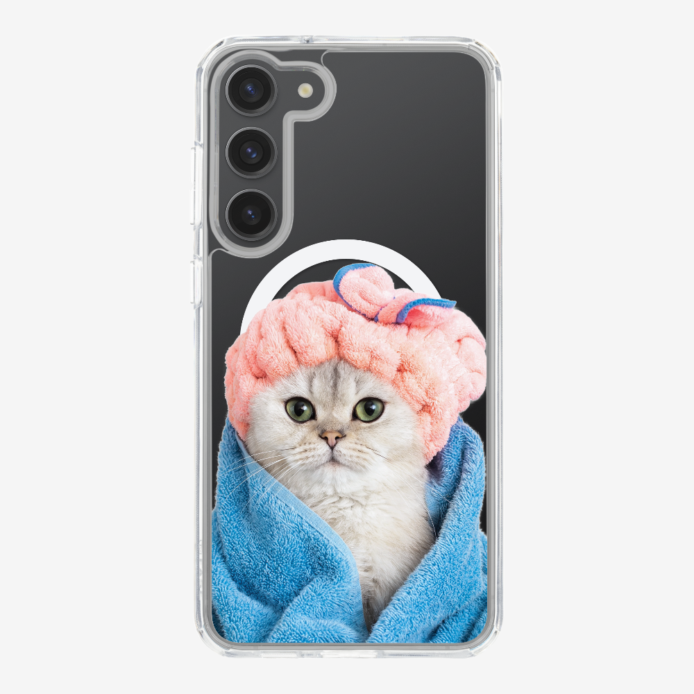 Cute White Kitten (Transparent) Phone Case