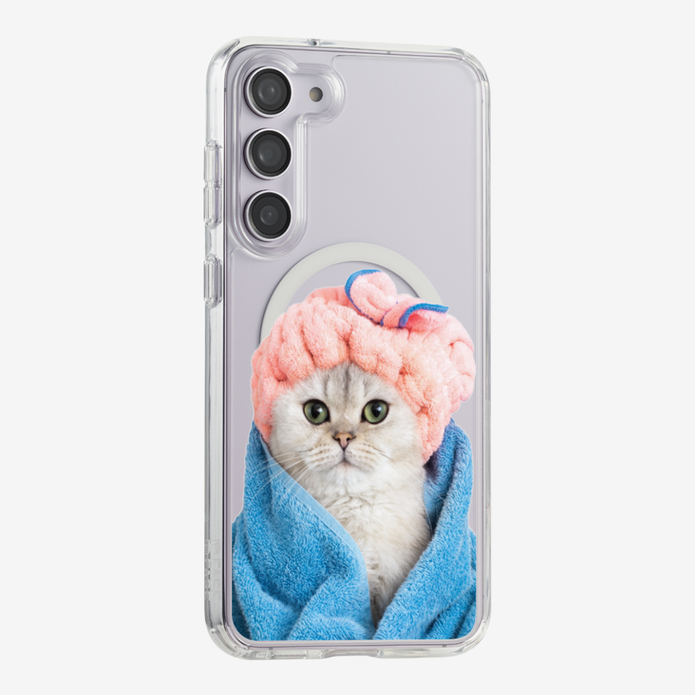 Cute White Kitten (Transparent) Phone Case