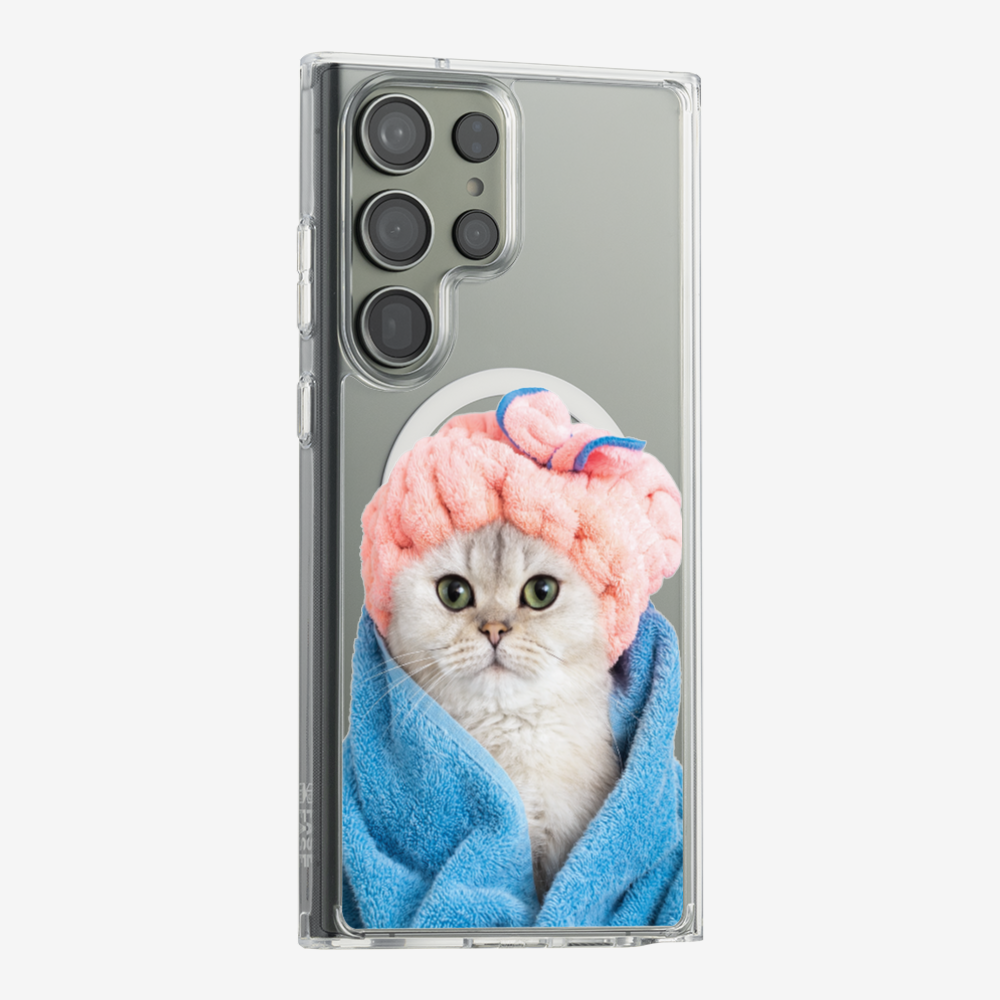 Cute White Kitten (Transparent) Phone Case