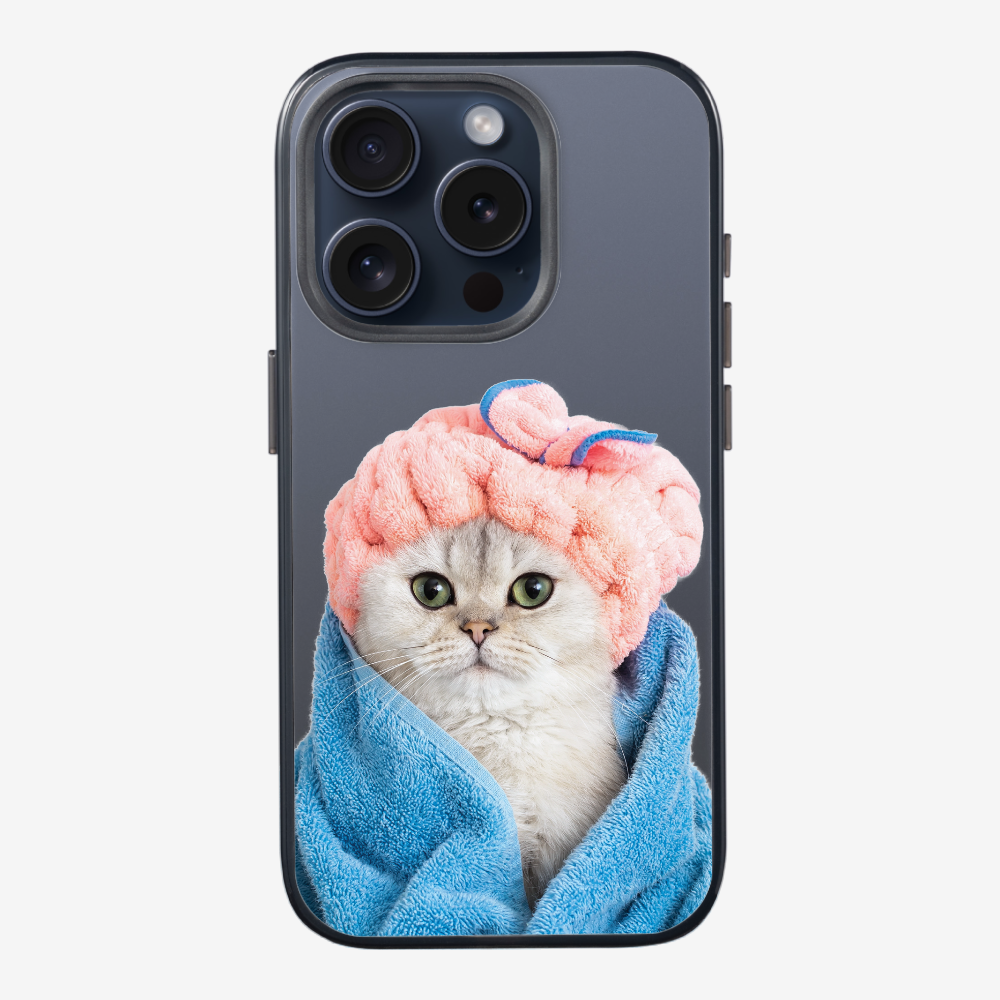 Cute White Kitten (Transparent) Phone Case