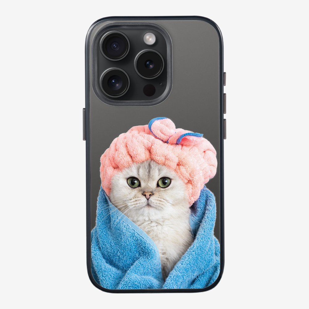 Cute White Kitten (Transparent) Phone Case