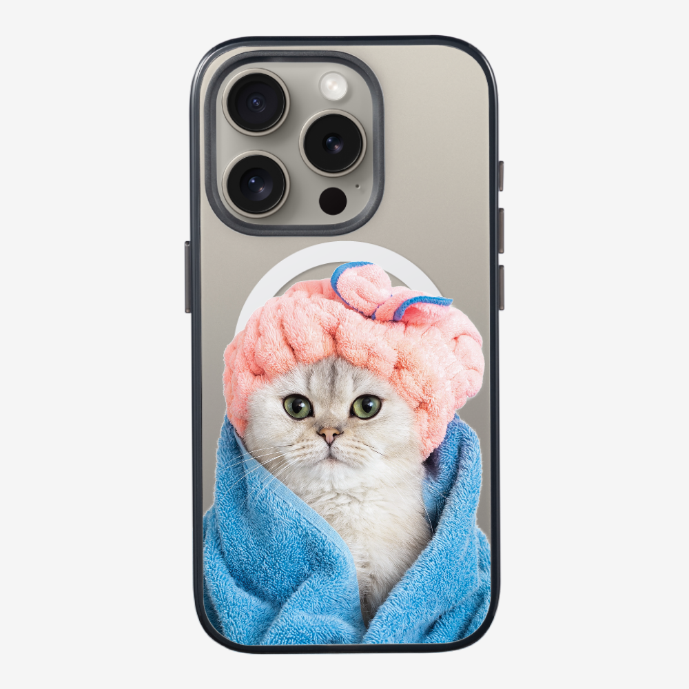 Cute White Kitten (Transparent) Phone Case