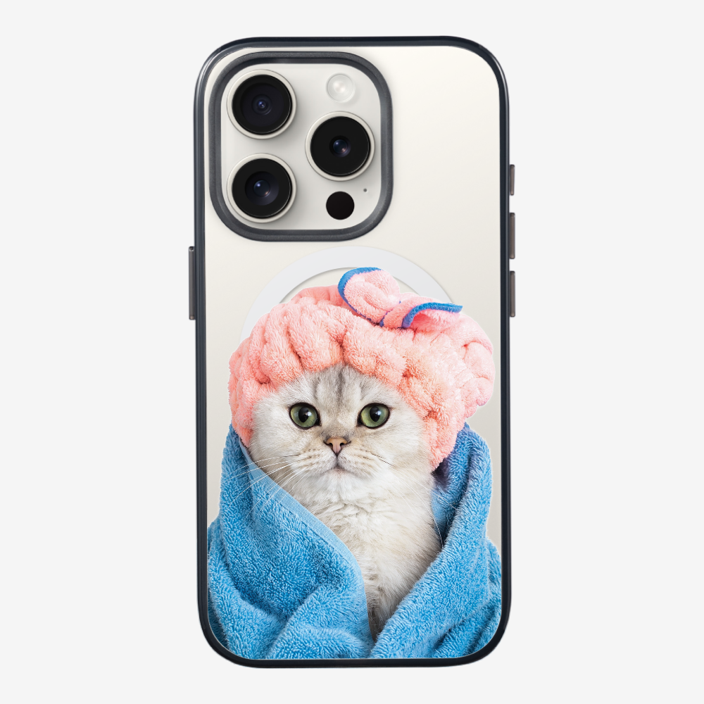 Cute White Kitten (Transparent) Phone Case