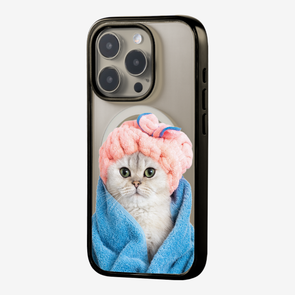 Cute White Kitten (Transparent) Phone Case