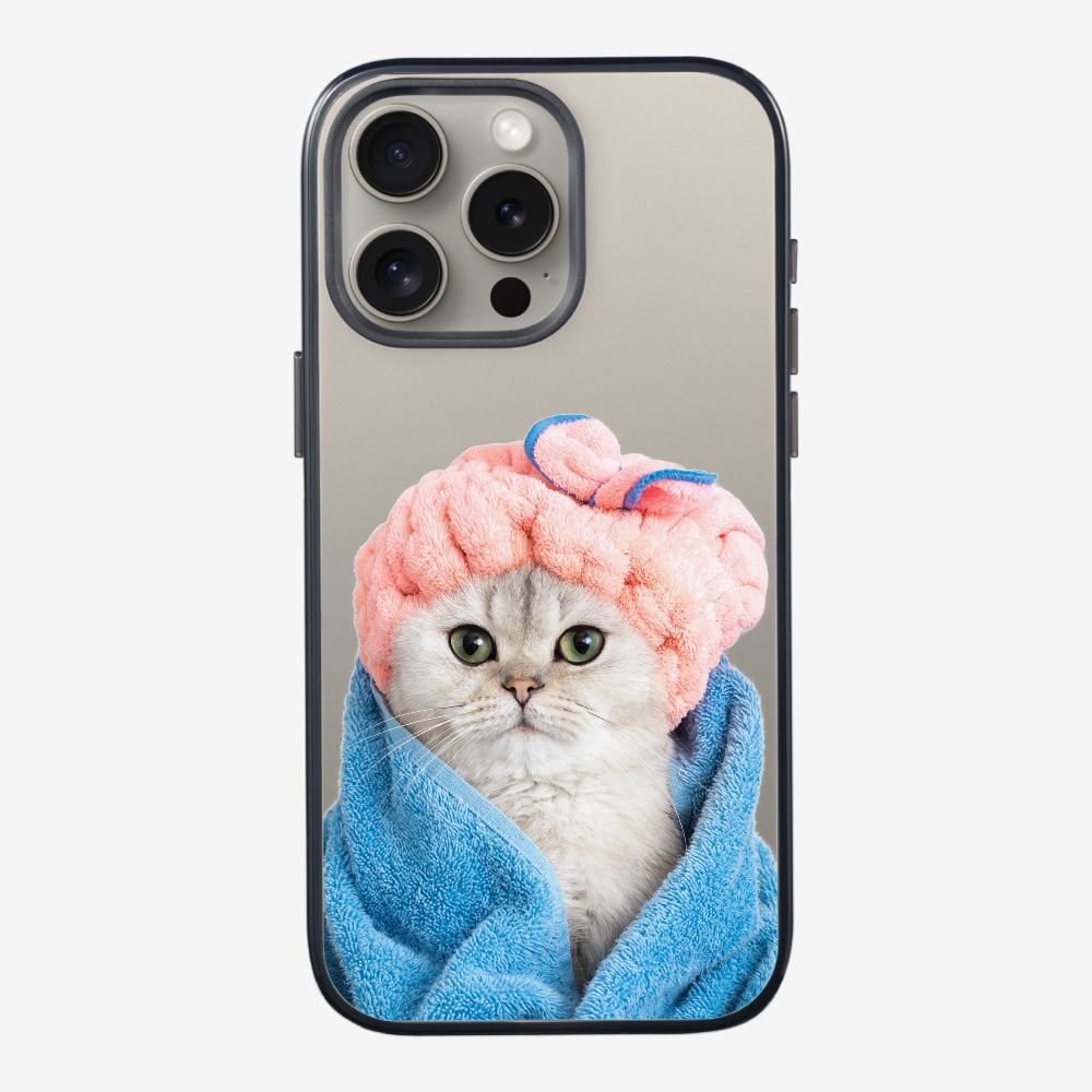 Cute White Kitten (Transparent) Phone Case