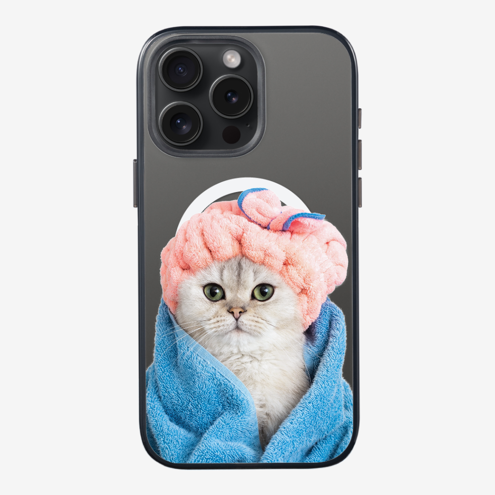 Cute White Kitten (Transparent) Phone Case