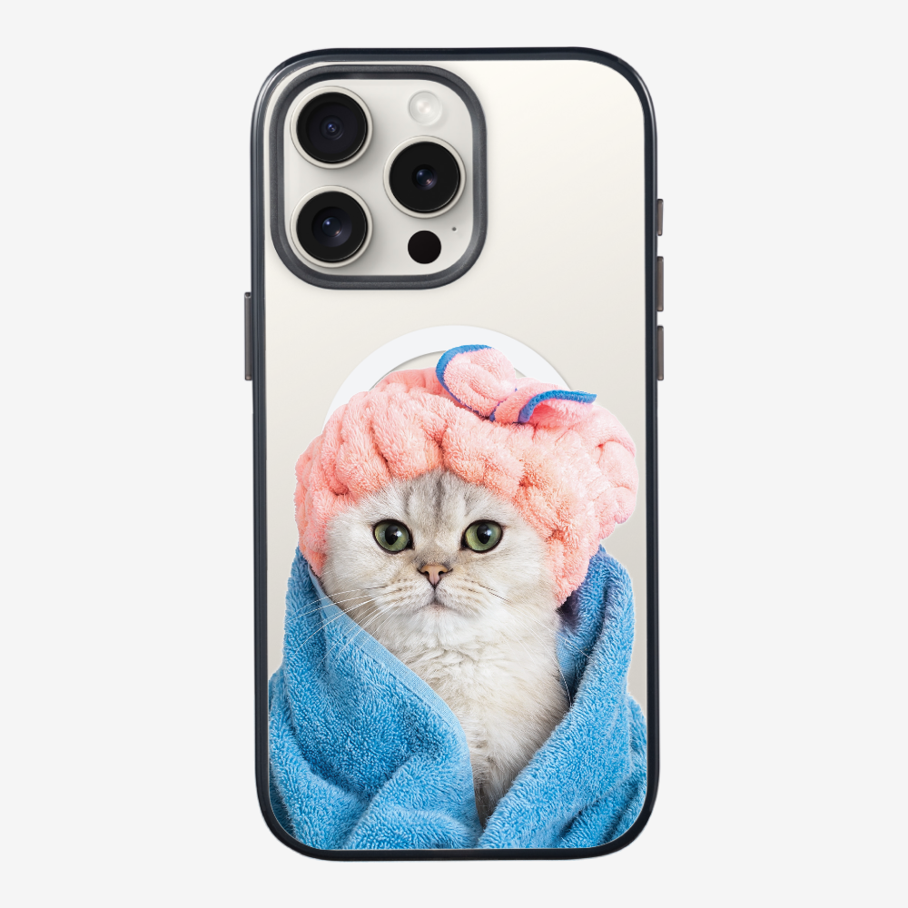 Cute White Kitten (Transparent) Phone Case