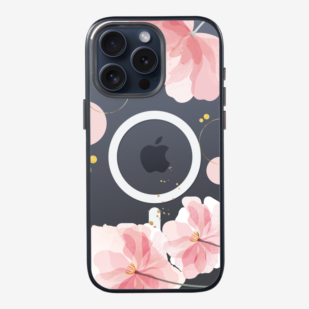 Pink Spring Floral (Transparent) Phone Case