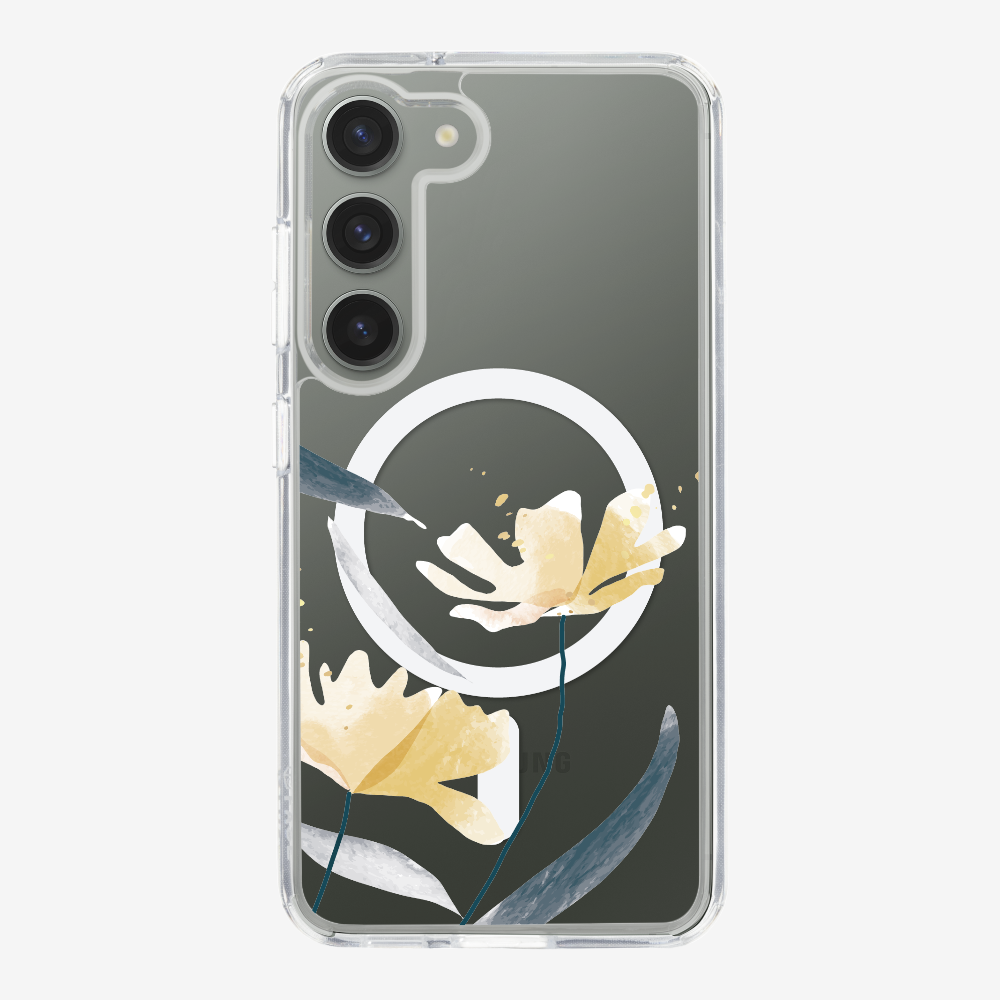 Golden Spring Floral (Transparent) Phone Case