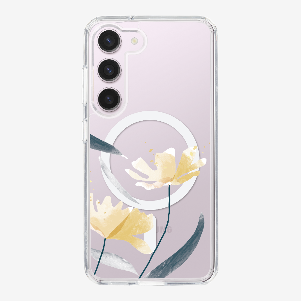 Golden Spring Floral (Transparent) Phone Case