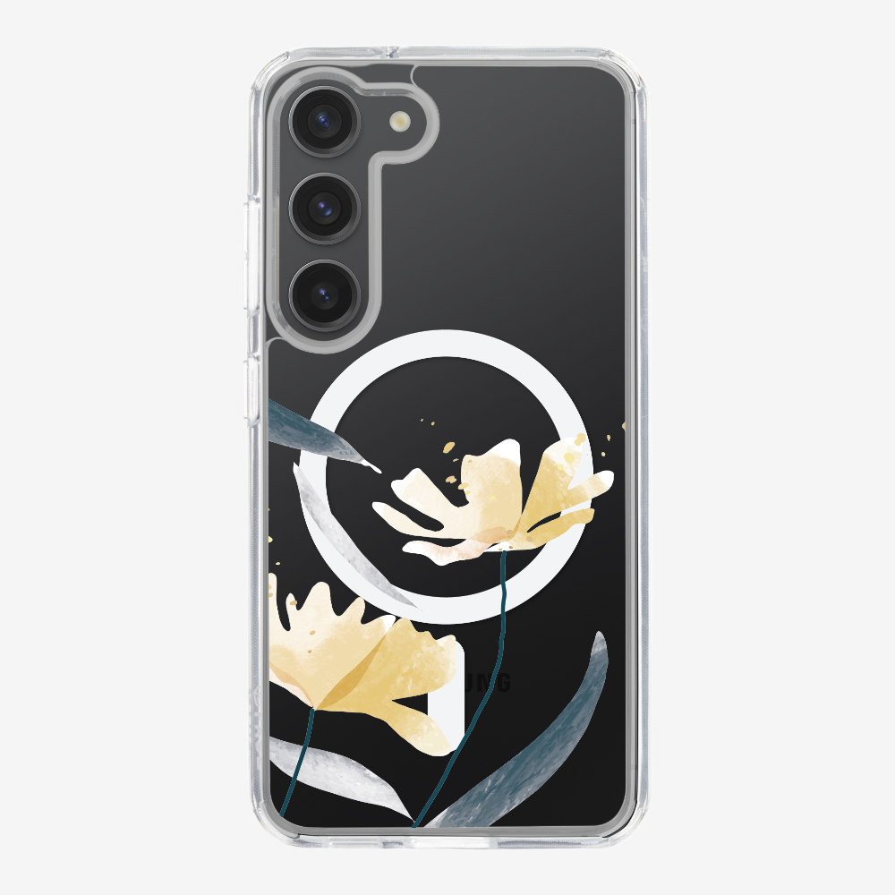 Golden Spring Floral (Transparent) Phone Case