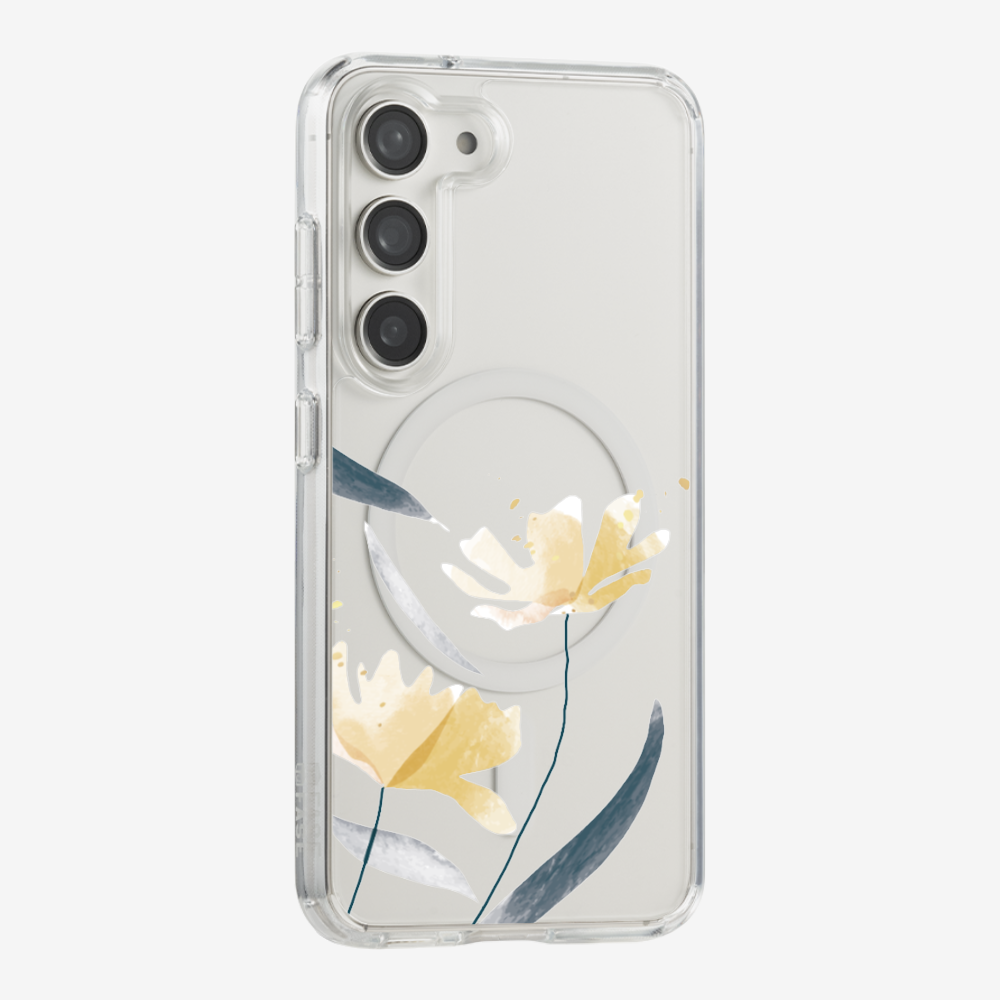 Golden Spring Floral (Transparent) Phone Case