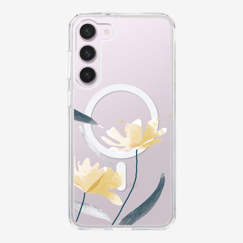 Golden Spring Floral (Transparent) Phone Case