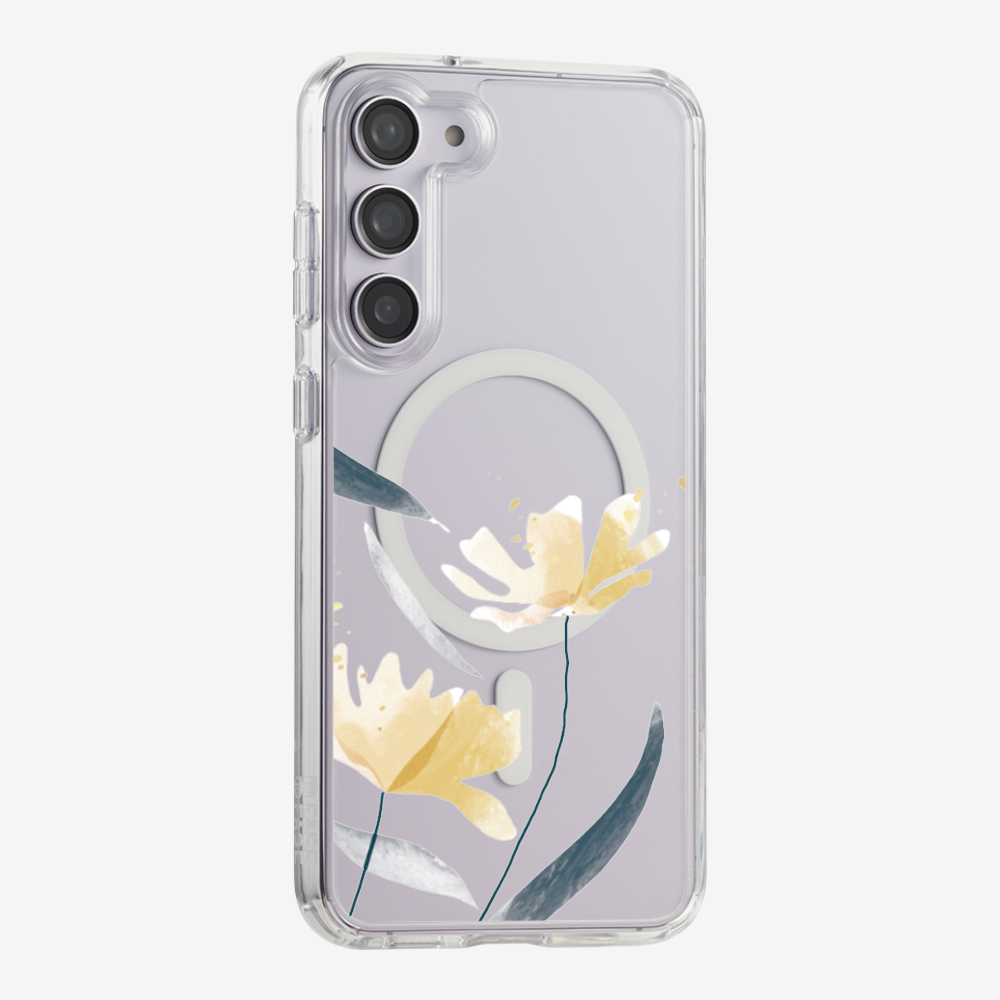 Golden Spring Floral (Transparent) Phone Case