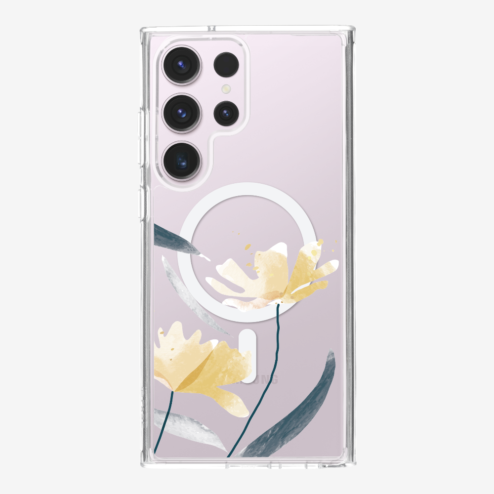 Golden Spring Floral (Transparent) Phone Case