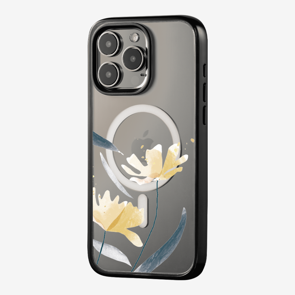 Golden Spring Floral (Transparent) Phone Case