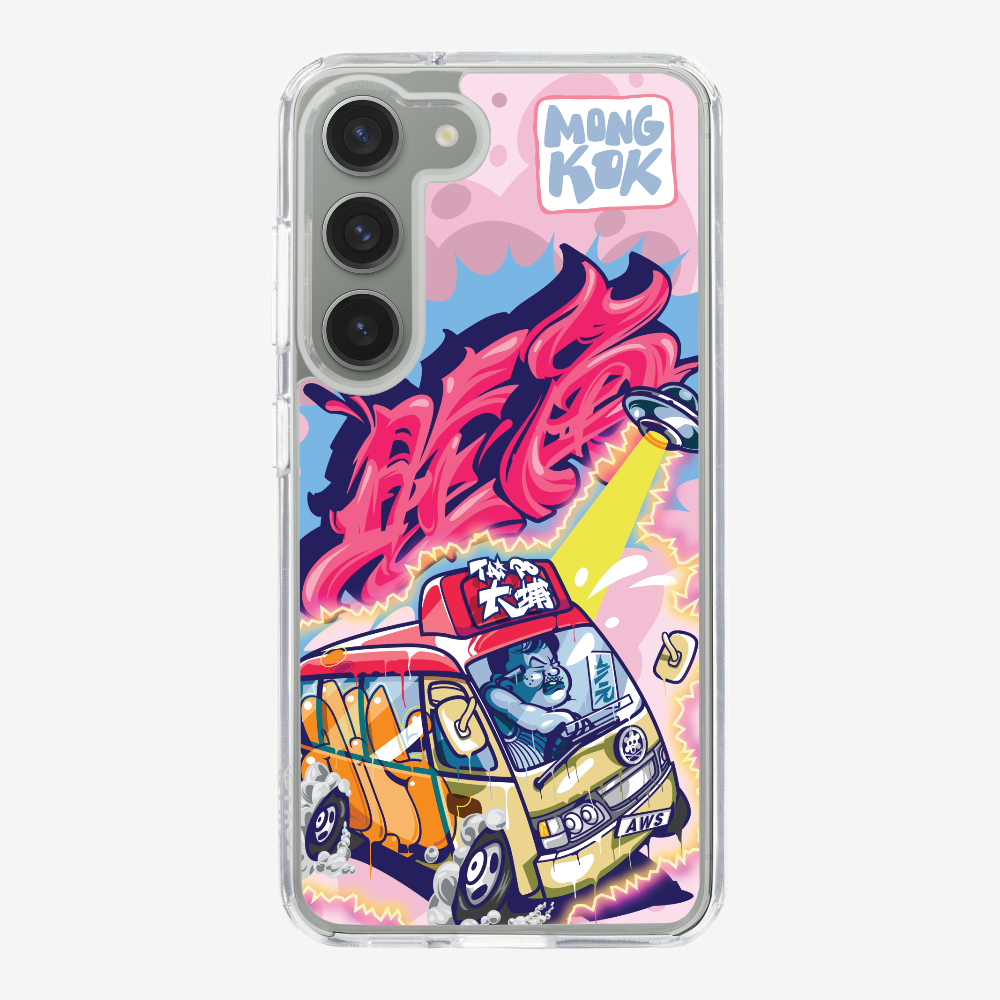 Red Minibus in Mong Kok Phone Case