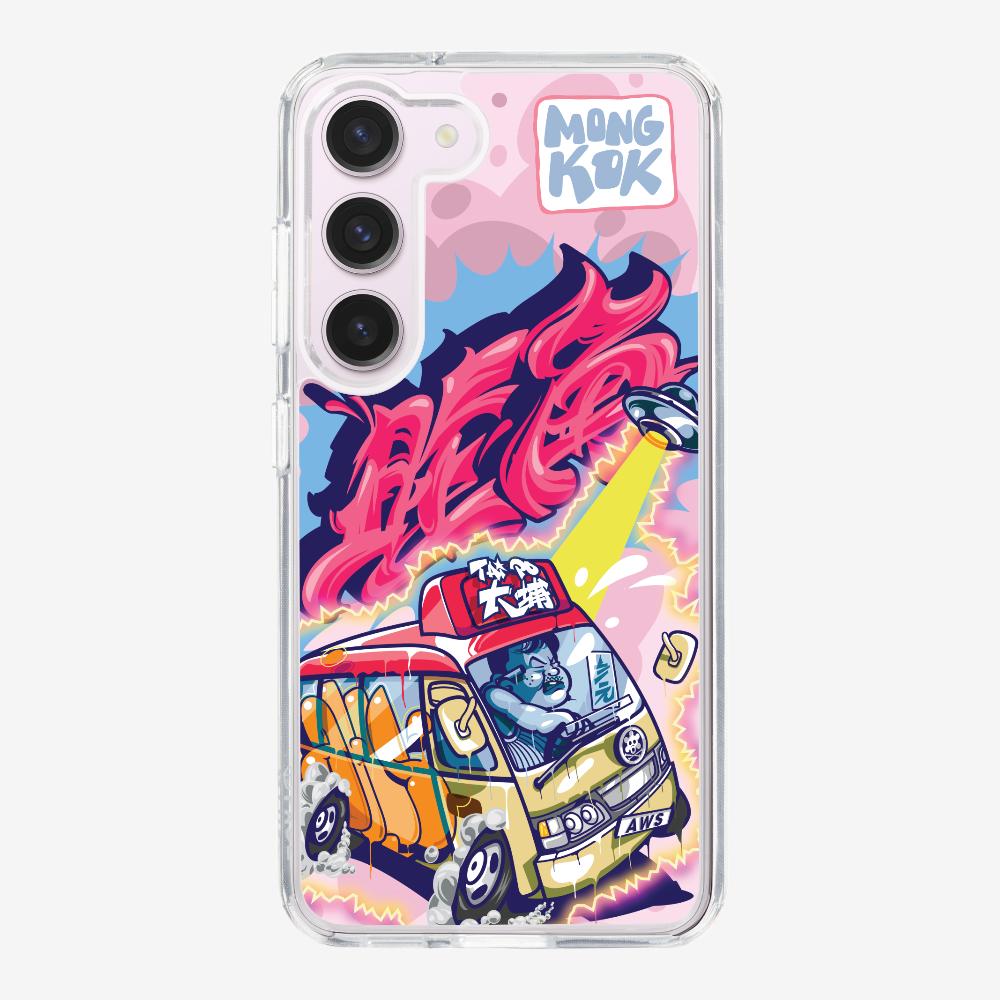 Red Minibus in Mong Kok Phone Case