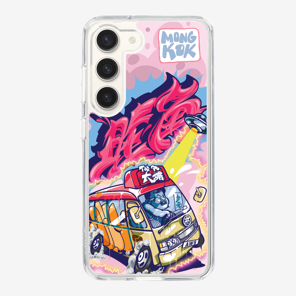 Red Minibus in Mong Kok Phone Case