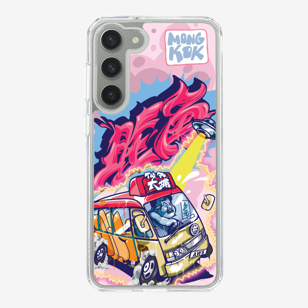 Red Minibus in Mong Kok Phone Case