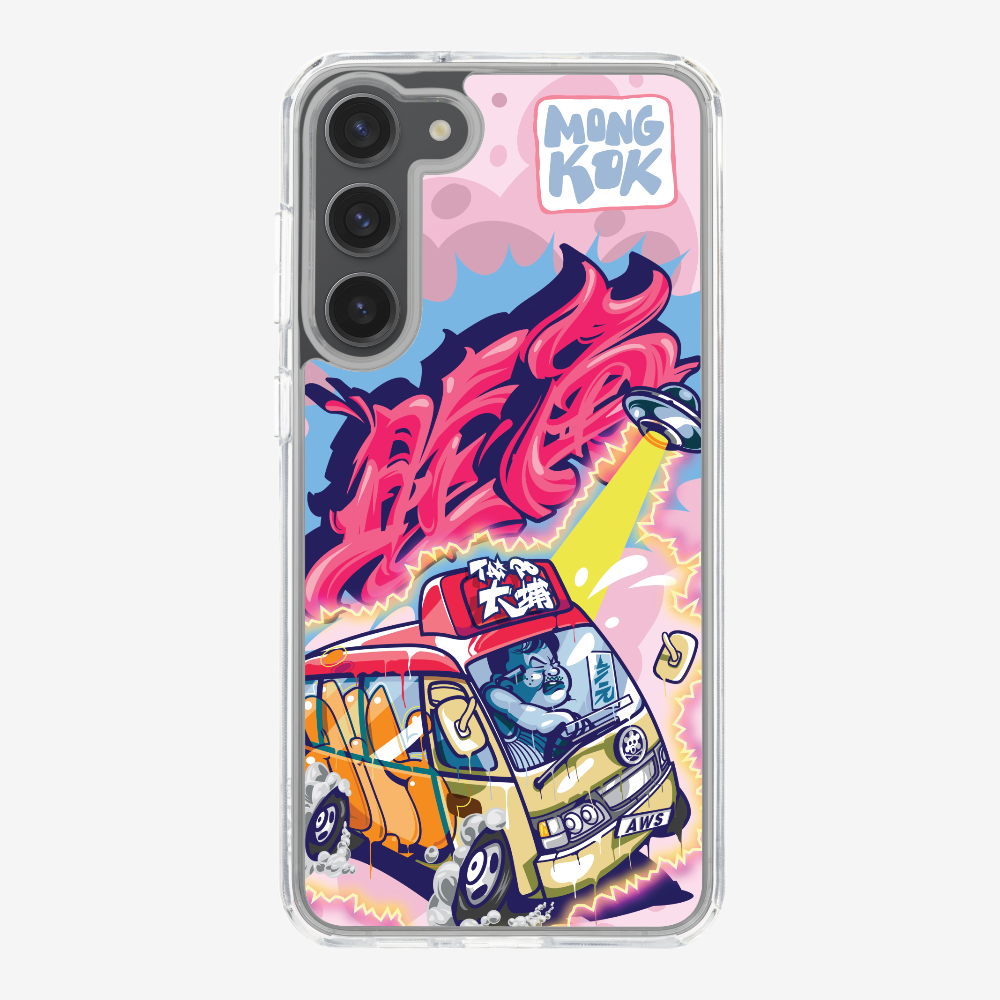 Red Minibus in Mong Kok Phone Case