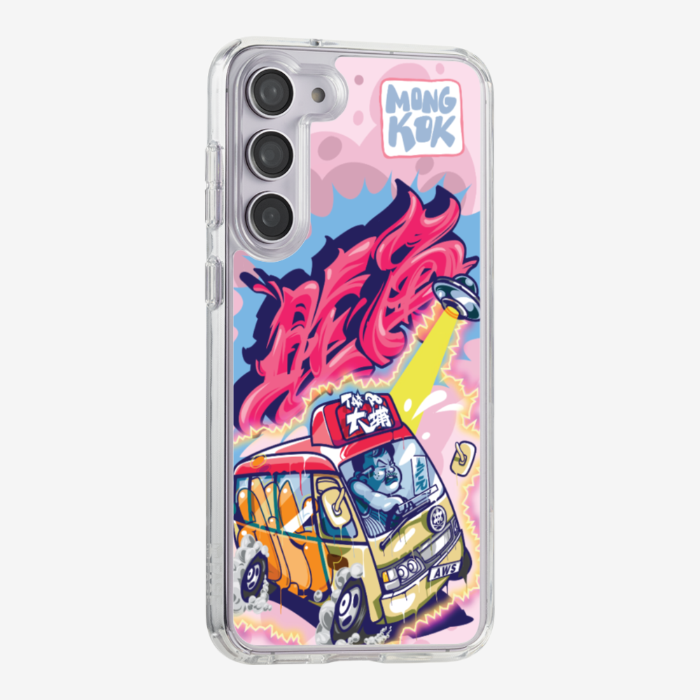 Red Minibus in Mong Kok Phone Case