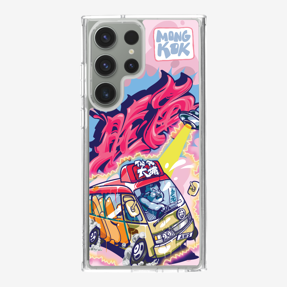 Red Minibus in Mong Kok Phone Case