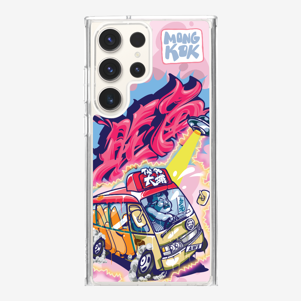 Red Minibus in Mong Kok Phone Case