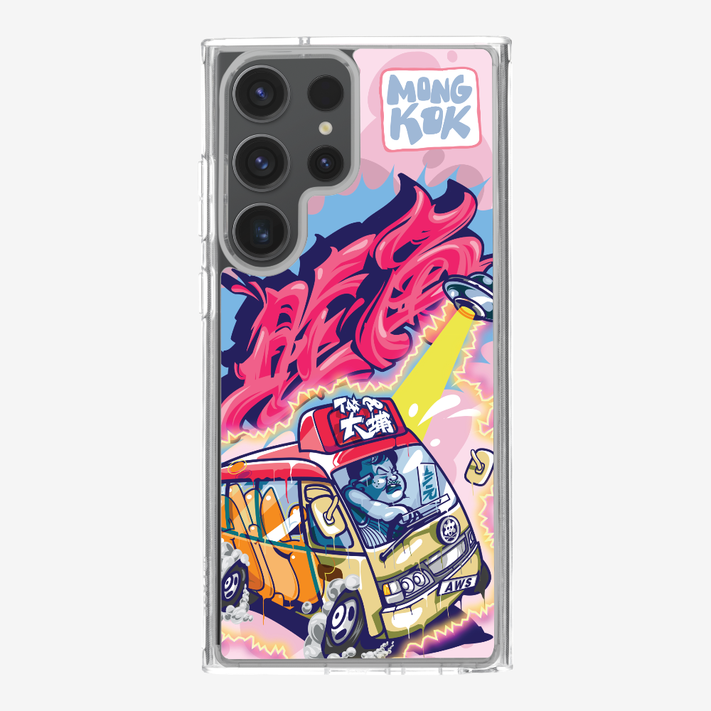 Red Minibus in Mong Kok Phone Case