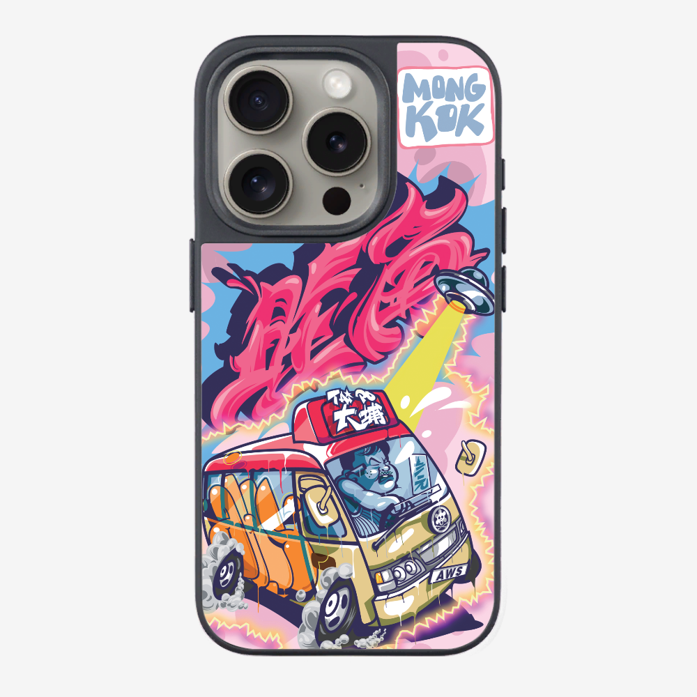 Red Minibus in Mong Kok Phone Case