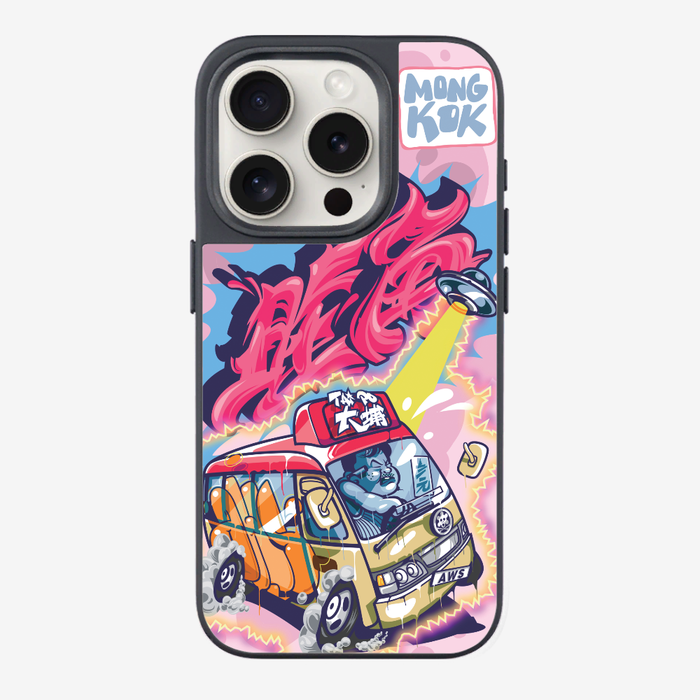 Red Minibus in Mong Kok Phone Case