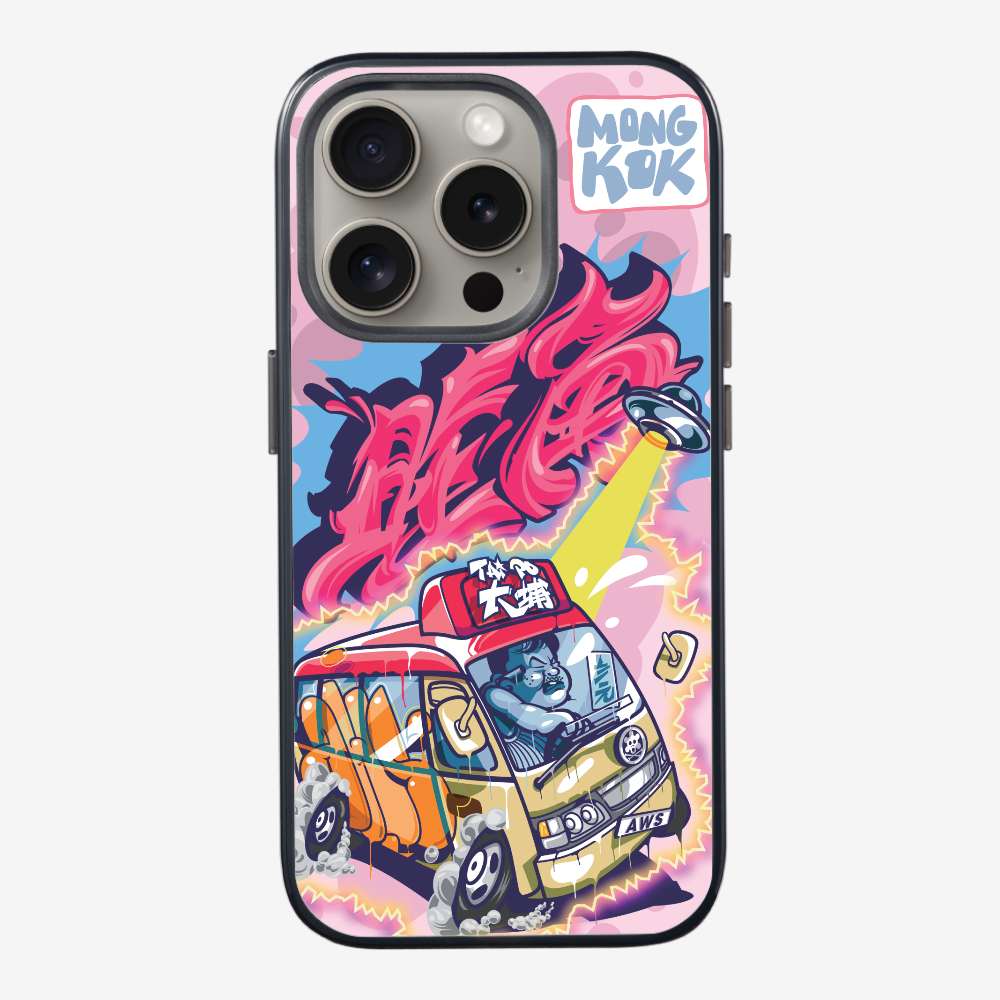 Red Minibus in Mong Kok Phone Case