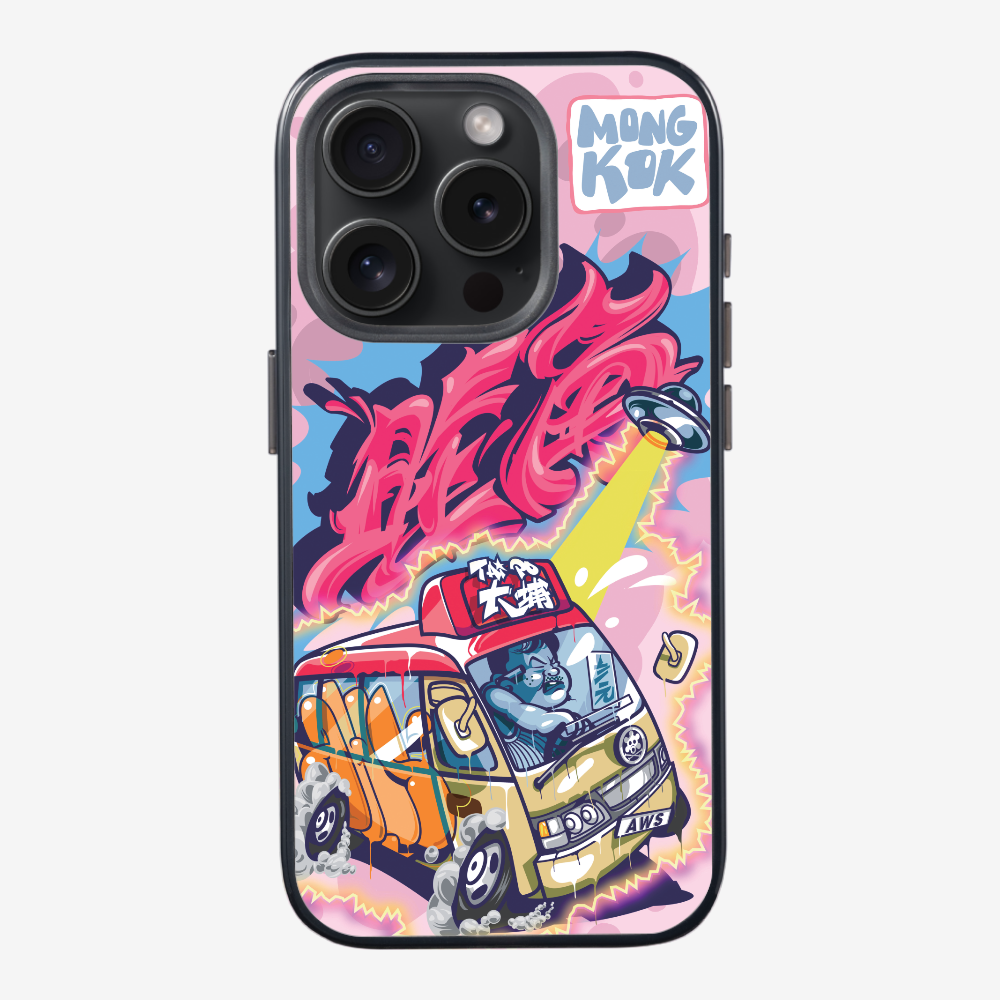 Red Minibus in Mong Kok Phone Case