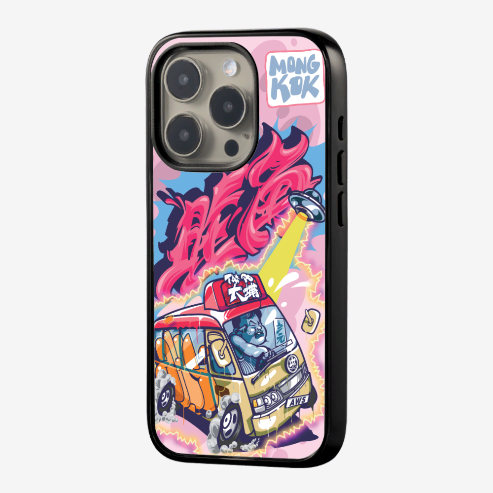 Red Minibus in Mong Kok Phone Case