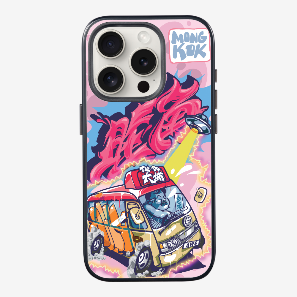 Red Minibus in Mong Kok Phone Case