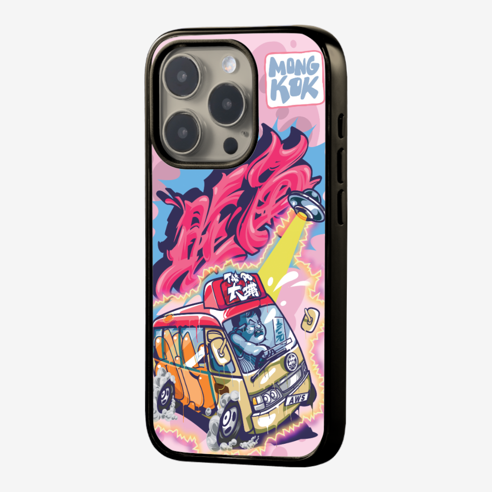 Red Minibus in Mong Kok Phone Case