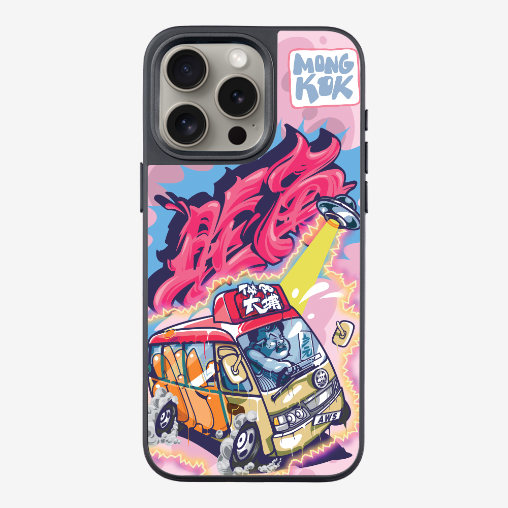 Red Minibus in Mong Kok Phone Case