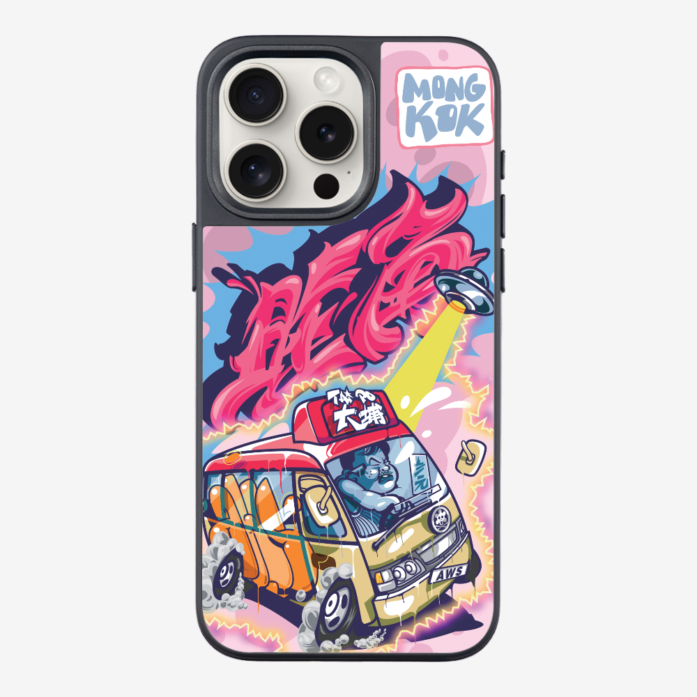 Red Minibus in Mong Kok Phone Case