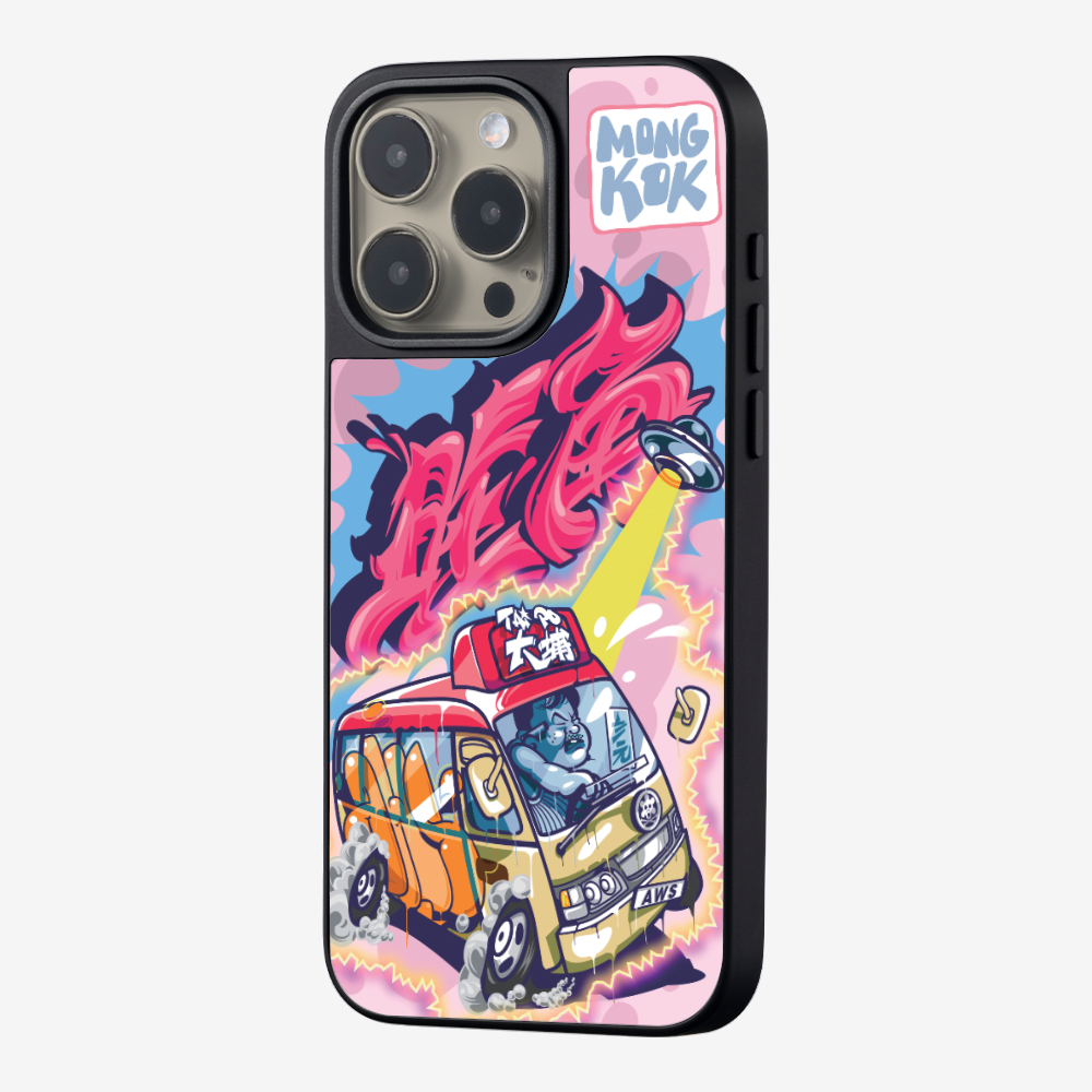 Red Minibus in Mong Kok Phone Case