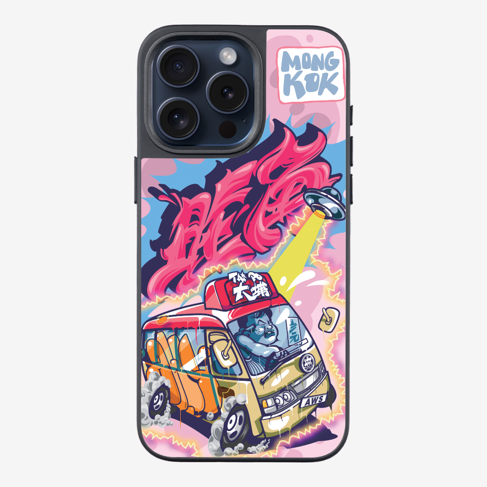 Red Minibus in Mong Kok Phone Case